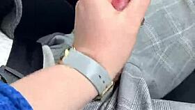 blowjob while driving in the car, so risky and public!