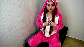 sexy latina cosplay has stitch's girlfriend sucking cock and riding cowgirl