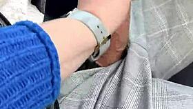 blowjob while driving in the car, so risky and public!