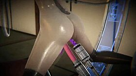 Jessie Rasberry trapped in sex machine, dildo vibrator orgasm in Final Fantasy 7 remake