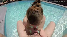 Gigi Breeze's outdoor pool blowjob, deepthroat or gag?