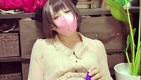 this cute guy-girl with cat ears masturbates alone