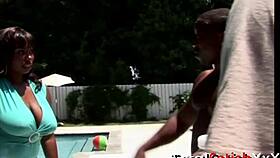 Candace Von, that skanky model, takes on big black cocks in a wild threesome. She rides hard!