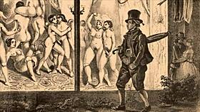 I love this vintage erotic illustration, it's so antique and hentai-like