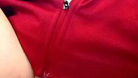 Petite girl flashing her open pussy