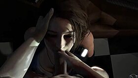 jill valentine's stars interrogation: resident evil parody blowjob?