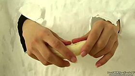 Hand crush fetish banana crush