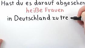 A german couple has quickie sex in the kitchen