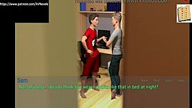 Blonde wife and stepmother in lingerie play a game leading to homemade fun