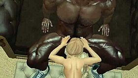 That muscled old bull flashes huge dick, white girls come running 😈