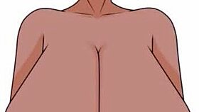 in this hentai, the adorable asian slut with big tits gets naked and wild