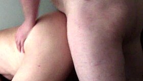 Three-way bareback fuck