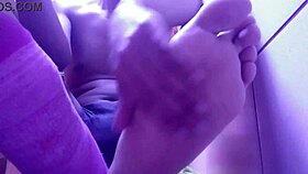 I Show My New Pink Socks and Tired Feet