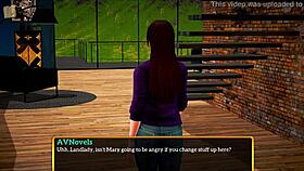 Hey, in my new family episode, the redhead with big tits and ass gets erotic in this anime game.