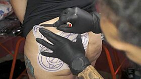 getting my new tattoo on my fat ass