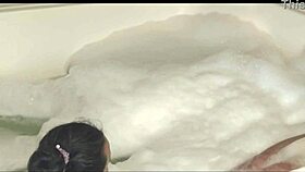 baby cum blows bubbles with agarabas and olpr in voyeur handjob scene