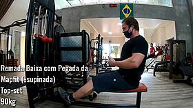 flexible workout routine for back muscles in panties and thong