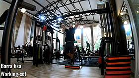 flexible workout routine for back muscles in panties and thong