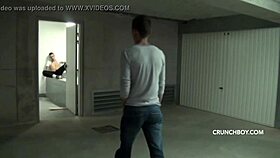 French twinks used by bad boy in public parking