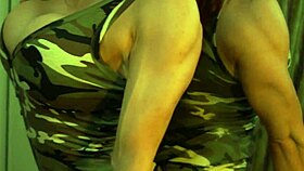 i can’t stop showing off my huge ginger muscles and big tits in the mirror