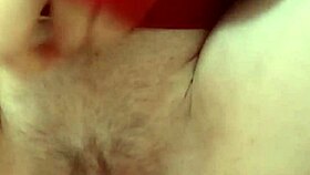 Petite girl flashing her open pussy