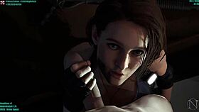 jill valentine's stars interrogation: resident evil parody blowjob?