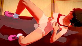 Mio Katou masturbates, squirts, and gets creampied in 3D hentai