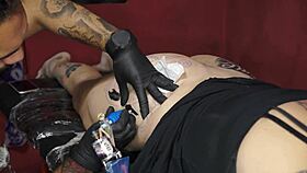 getting my new tattoo on my fat ass