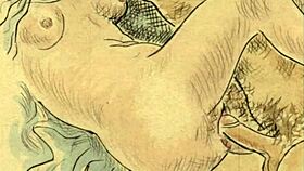 Vintage erotic drawings bring steamy fantasies to life with raw passion!