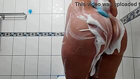 Huge ass, let's rub it hard with soap.