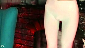 Sweet Eaton Wearing Fitted White Leggings