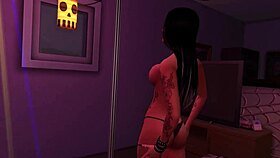 jozie dark halloween tease in sims 4 porn video