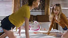 Teens and Milfs Lick Each Other Despite Stepmoms!