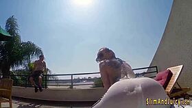 big booty babe starts with handjob blowjob then rides hard in hd