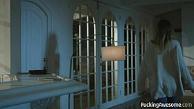 blair williams screams loudly in hardcore doggystyle and blowjob scene