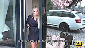 victoria's debt4k deal turns into hardcore shaved pussy action