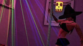 jozie dark halloween tease in sims 4 porn video