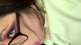 Sexy milf MinxyCME sucks dildo moaning in amateur lesbian