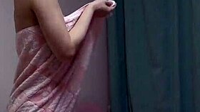 Himeno Amasaki strips for private Japanese shower show