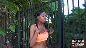 teasing that sweet black pussy with my tongue