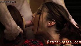 Brazilian pee slave excited for first bondage dungeon session