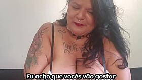 Latina Mary Jhuana Masturbates with Vegetables, Pierced Nipples, Big Tits.