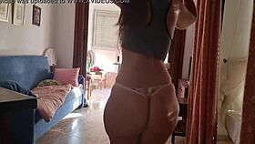 Want to see this blonde teen with a big ass making a custom video?