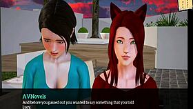 my new teen redhead family member with small tits explores erotic cartoon adventures together