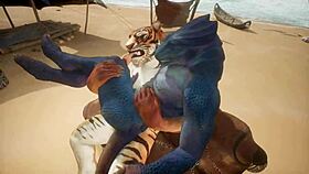 Tiger Pounds Lizard to Multiple Climaxes in Wild Action