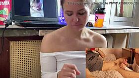 Marycandy Catches Guy Watching Porn And Deepthroats His Big Cock In POV