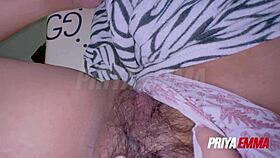 Pregnant priya emma explores hairy pussy and juicy tits