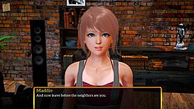 Blonde Cartoon Girl Shaved Pussy Fucked By Big Cock In Anime Game