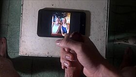 jerking hard for cassidyboo with cum on face.