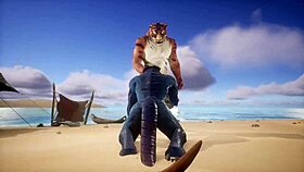 老虎猛干蜥蜴到多次高潮的狂野动作